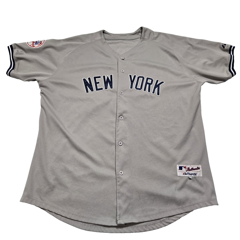Majestic Mariano Rivera #42 New York Yankees Sewn Baseball Jersey 56‎